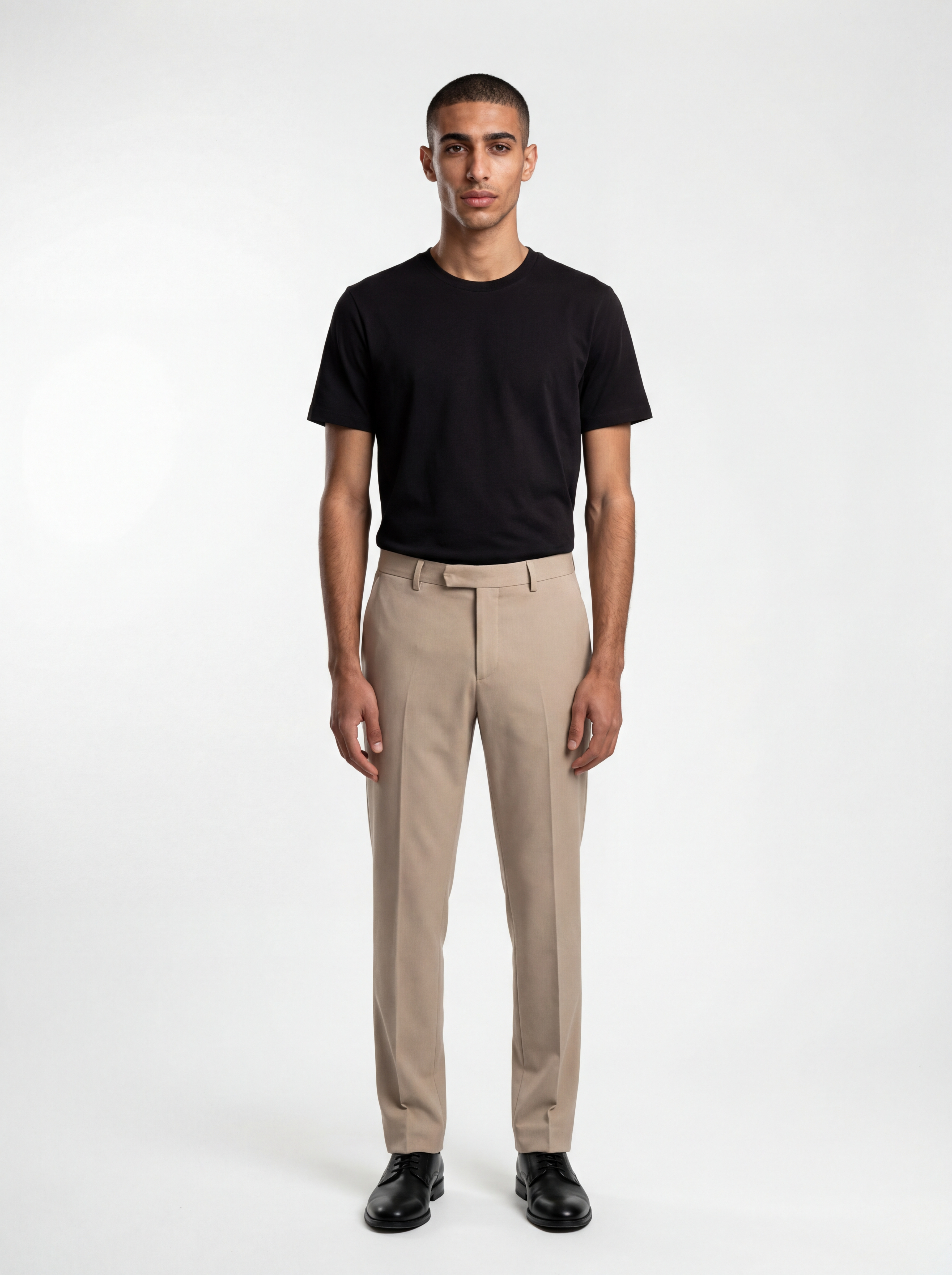 grand tee t shirt men black color with brown young model ai generated image4