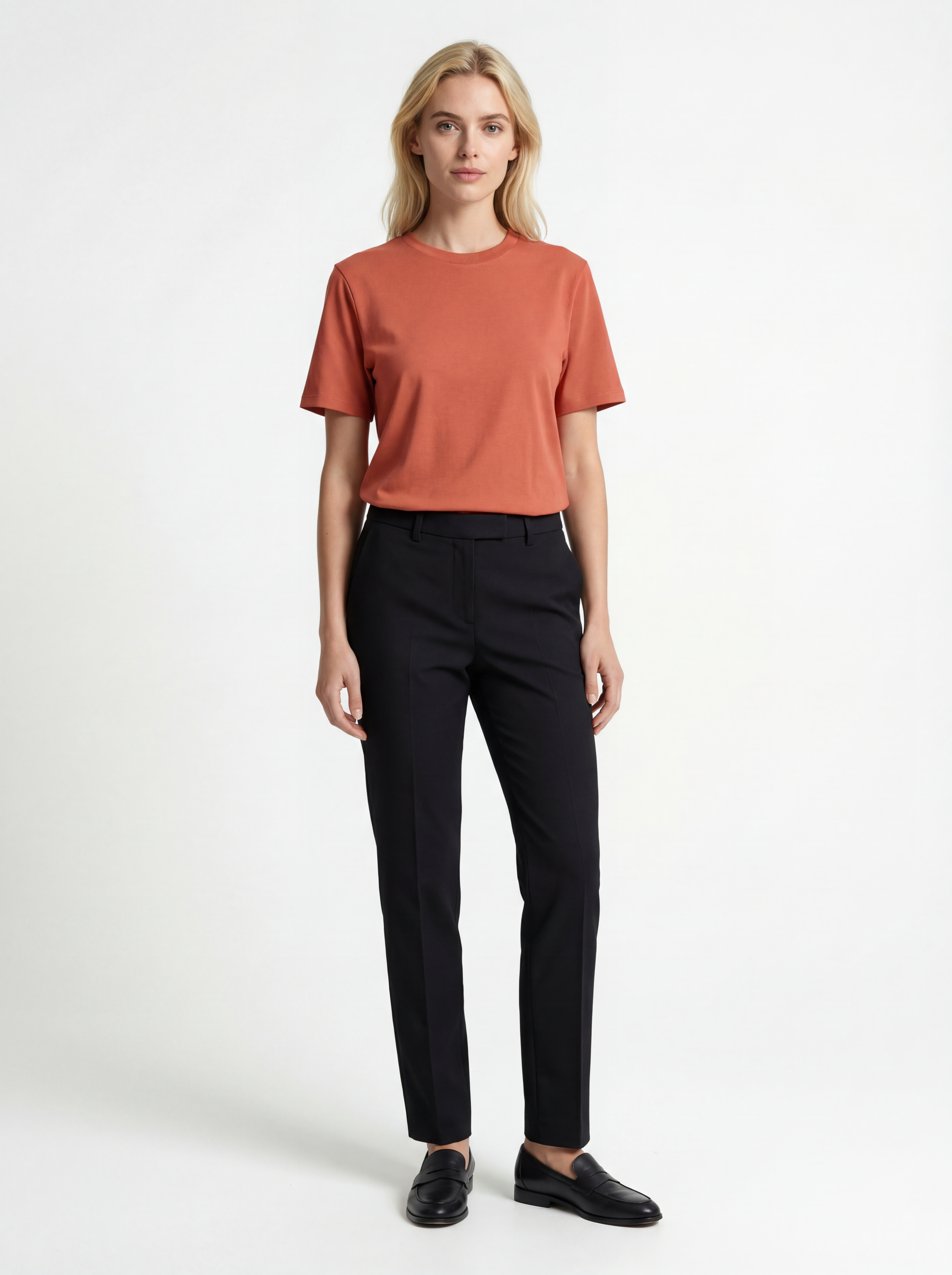 grand tee t shirt women rose white young model ai generated image3