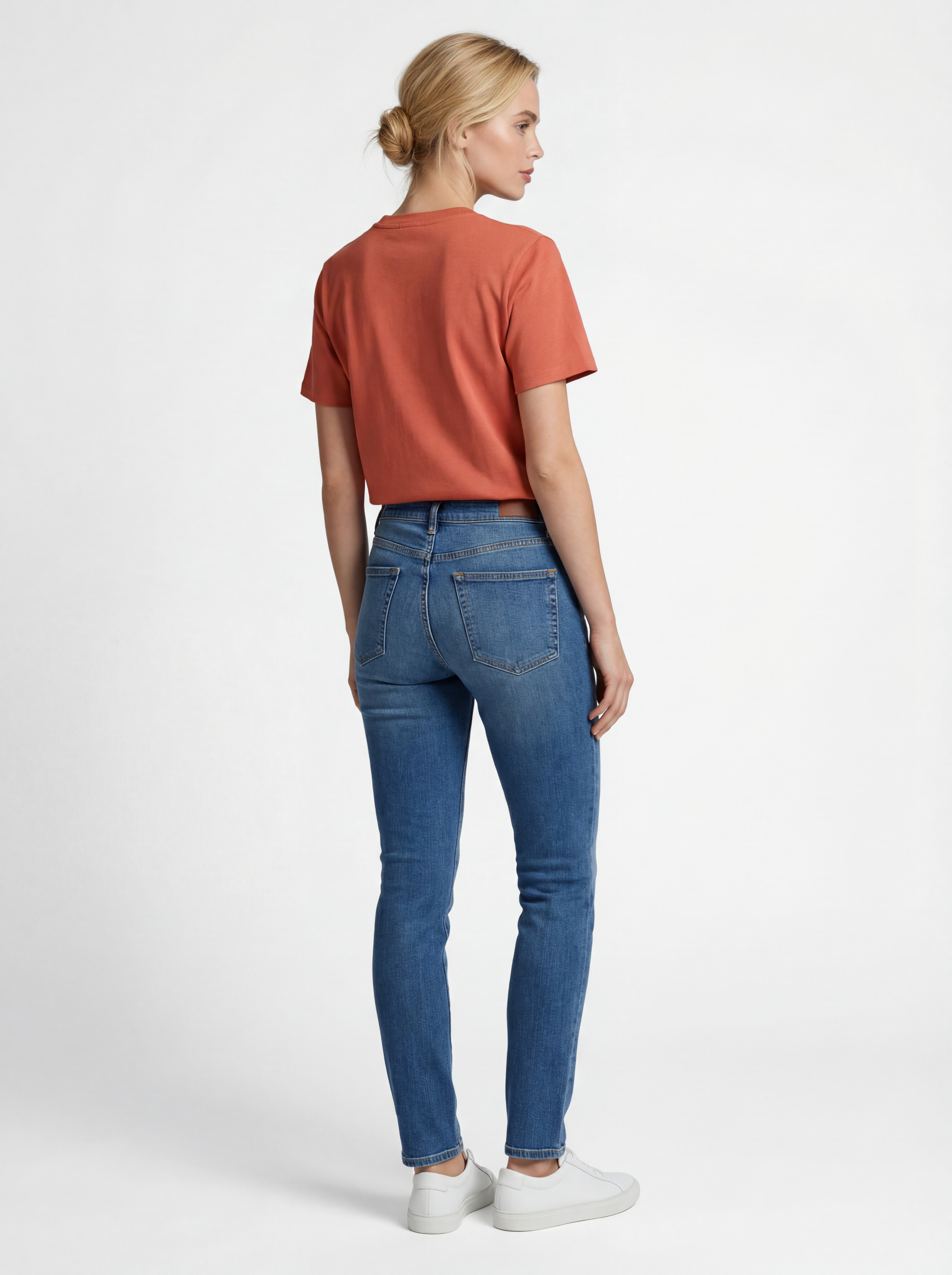 grand tee t shirt women rose white young model ai generated image6